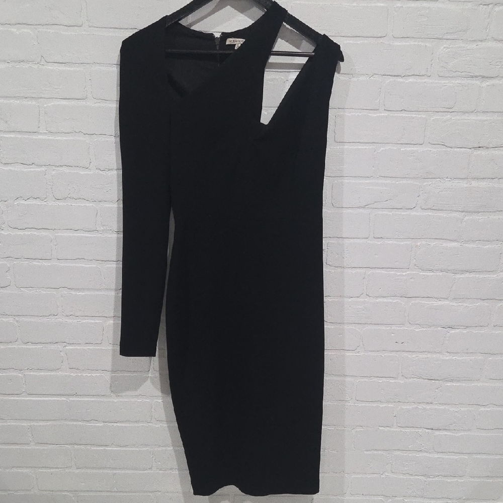 Ronny Kobo Collection Black One-Shoulder Dress